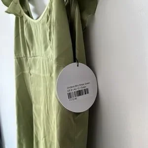 green emerald velvet dress Verte Shoulder Tie Mini Dress
